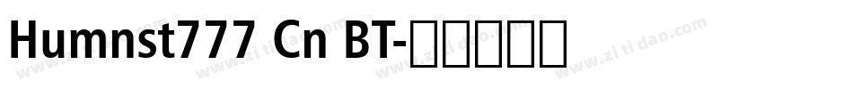Humnst777 Cn BT字体转换